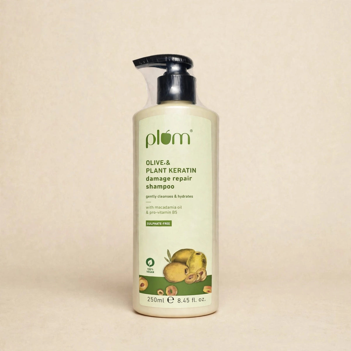 Plum olive & plant keratin damage repair shampoo