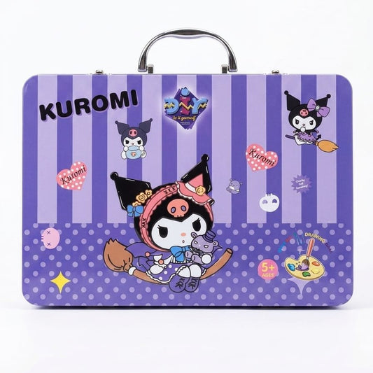 Kuromi Premium Kids DIY Art & Craft Set in Metal Carrying Case