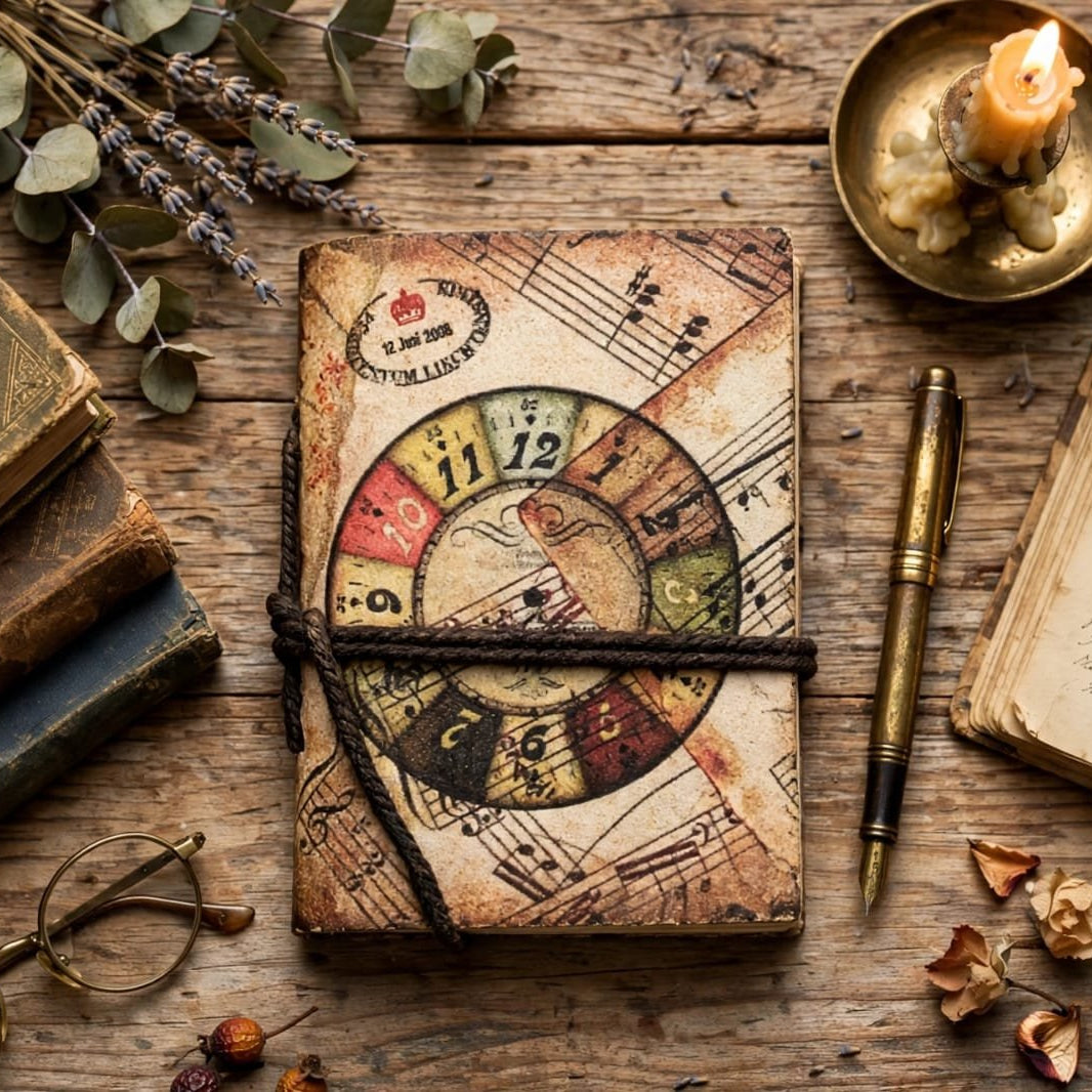 Hand made Notebook Mini Vintage Print 3×2 HNBMVP32