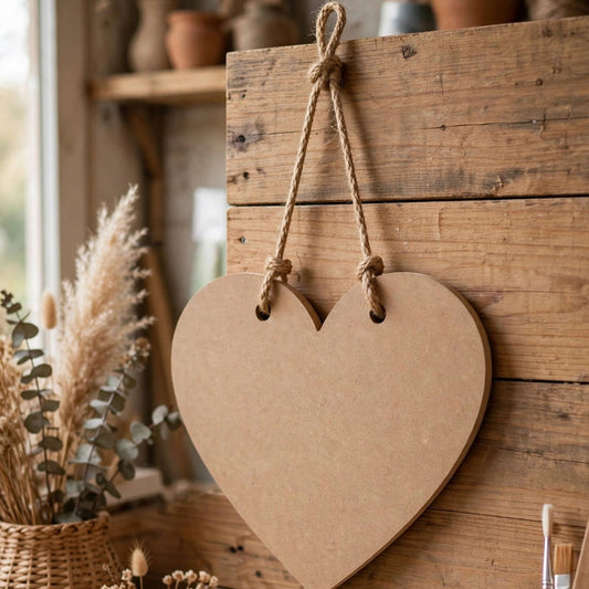 Heart Shape MDF Board  (6X9)