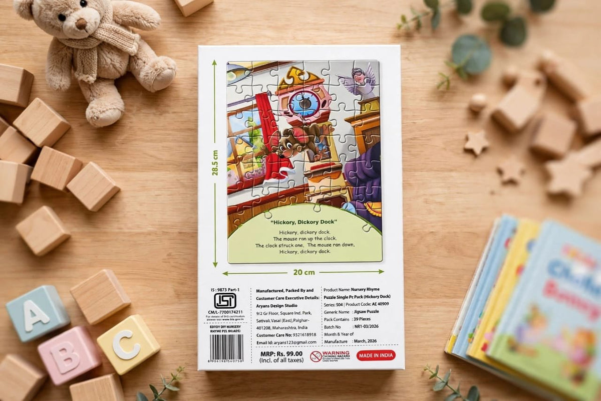 Nursery Rhyme Puzzle Hickory Dickory Dock