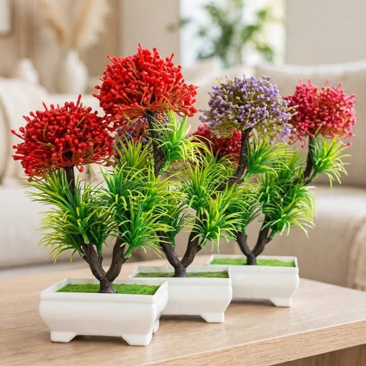 GL PLASTIC FLOWER WITH POT