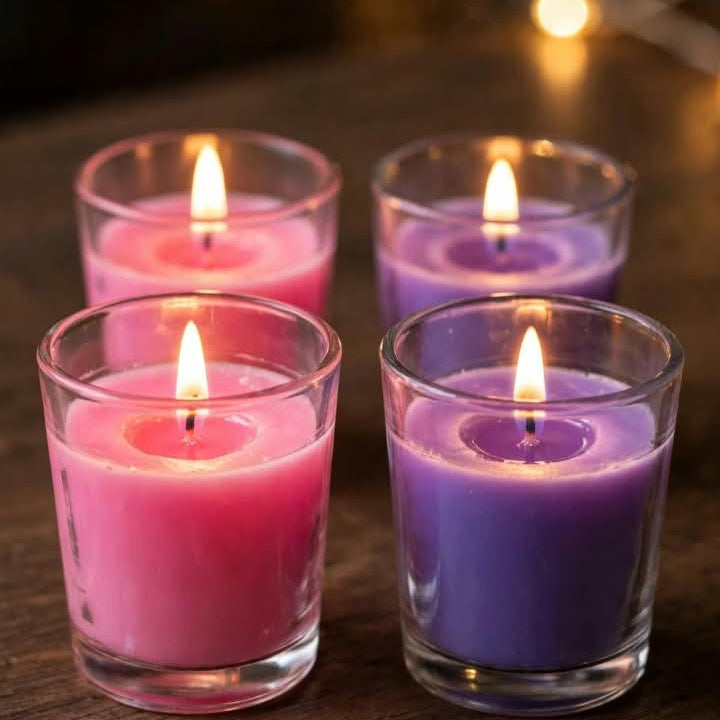  Scented Glass Votive Candles
