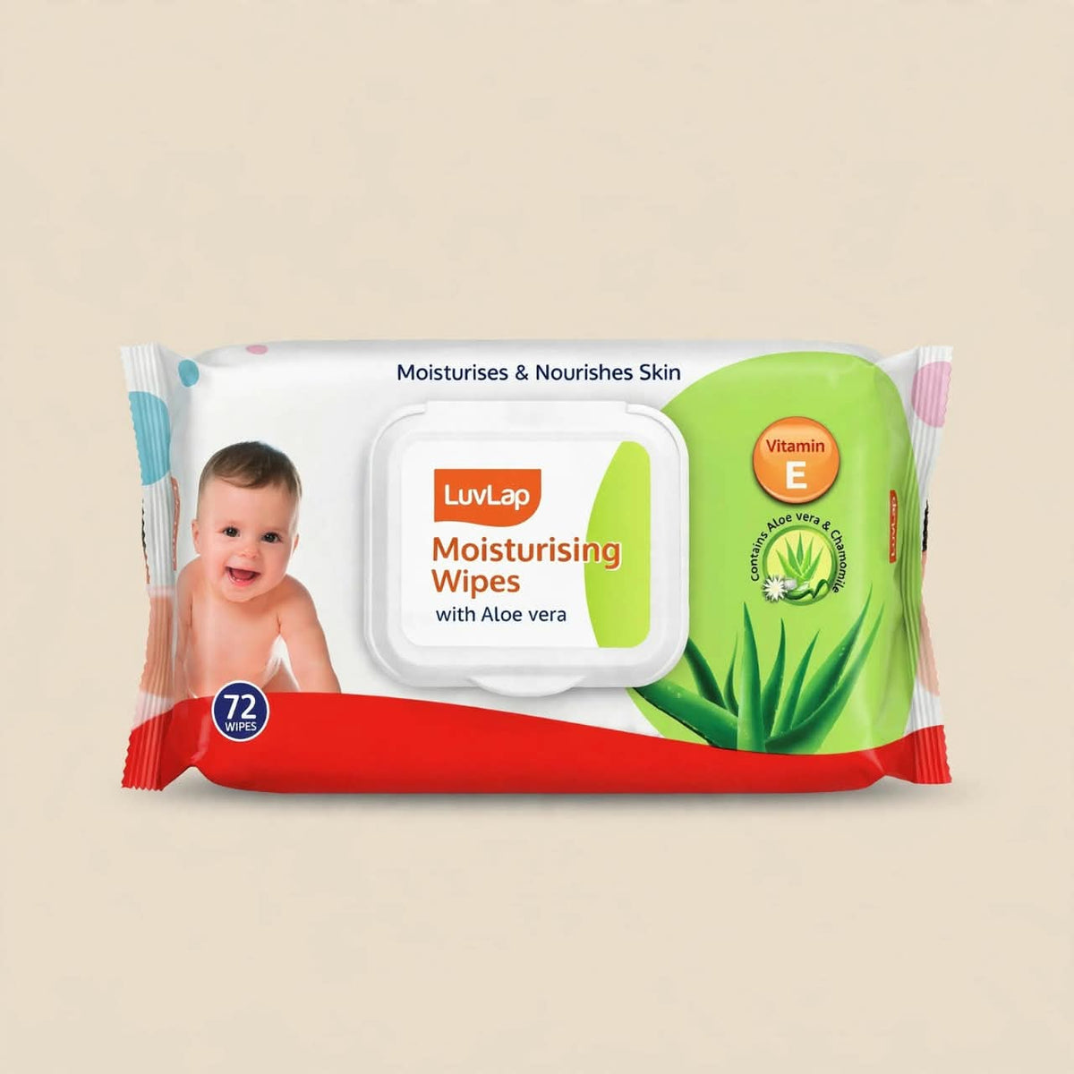 Moisturising wipes with Aloe Vera