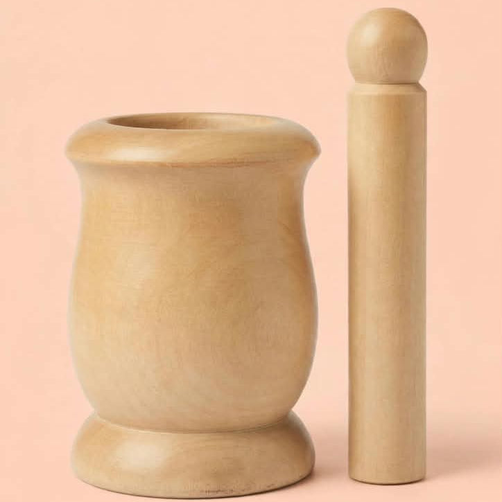 MORTAR AND PESTLE WOODEN PH09 KES